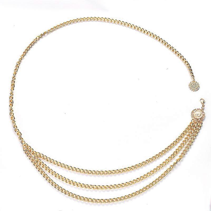Body Chain, Women's Multi-layer Exaggerated Alloy Vintage Street Style Waist Chain with Queen Head