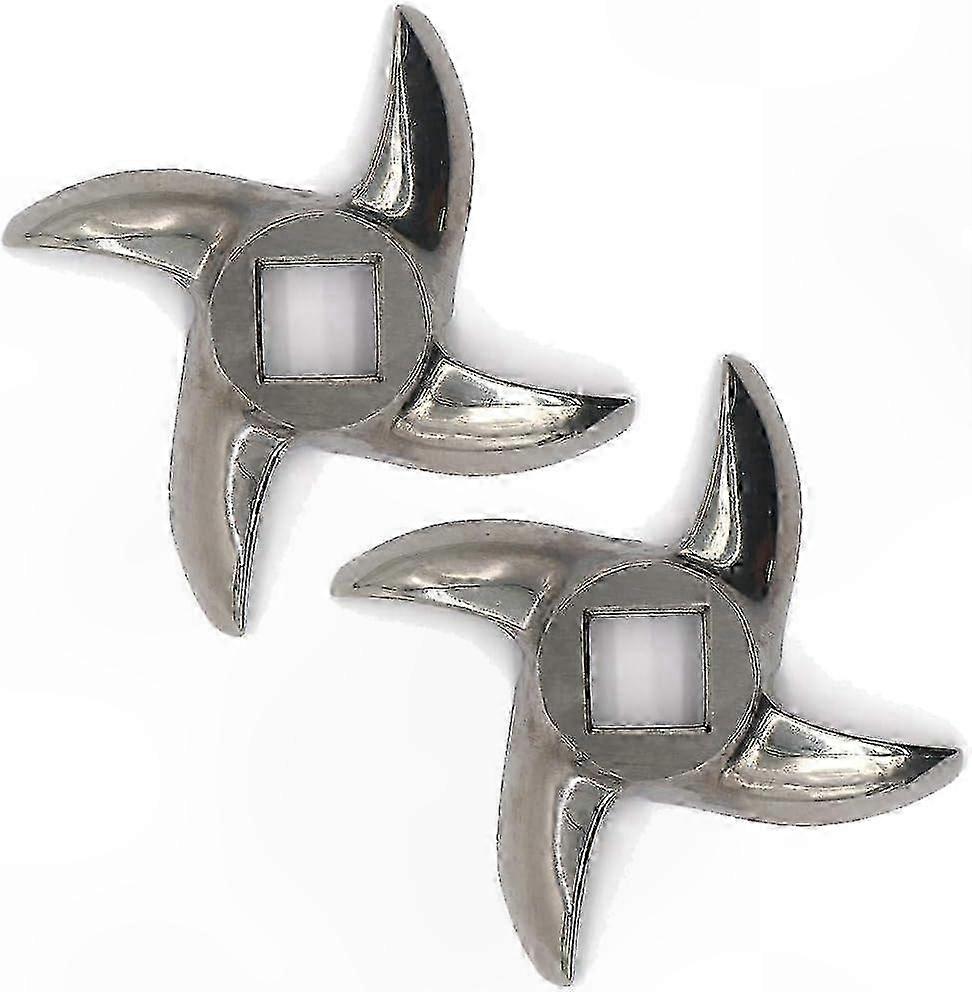 12 mm Vierkantloch-Fleischwolfklinge, 61 mm Diagonale, 2er-Pack Ersatzzubehör