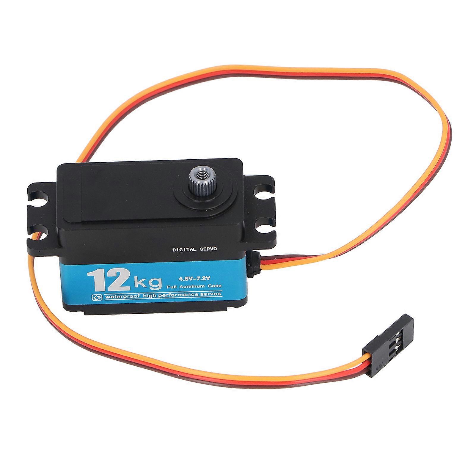 12KG 90° Metal Gear Servo Motor Dual Ball Bearing Digital Servo for Robot Arm Drone Car Models 4.8-7.2V 