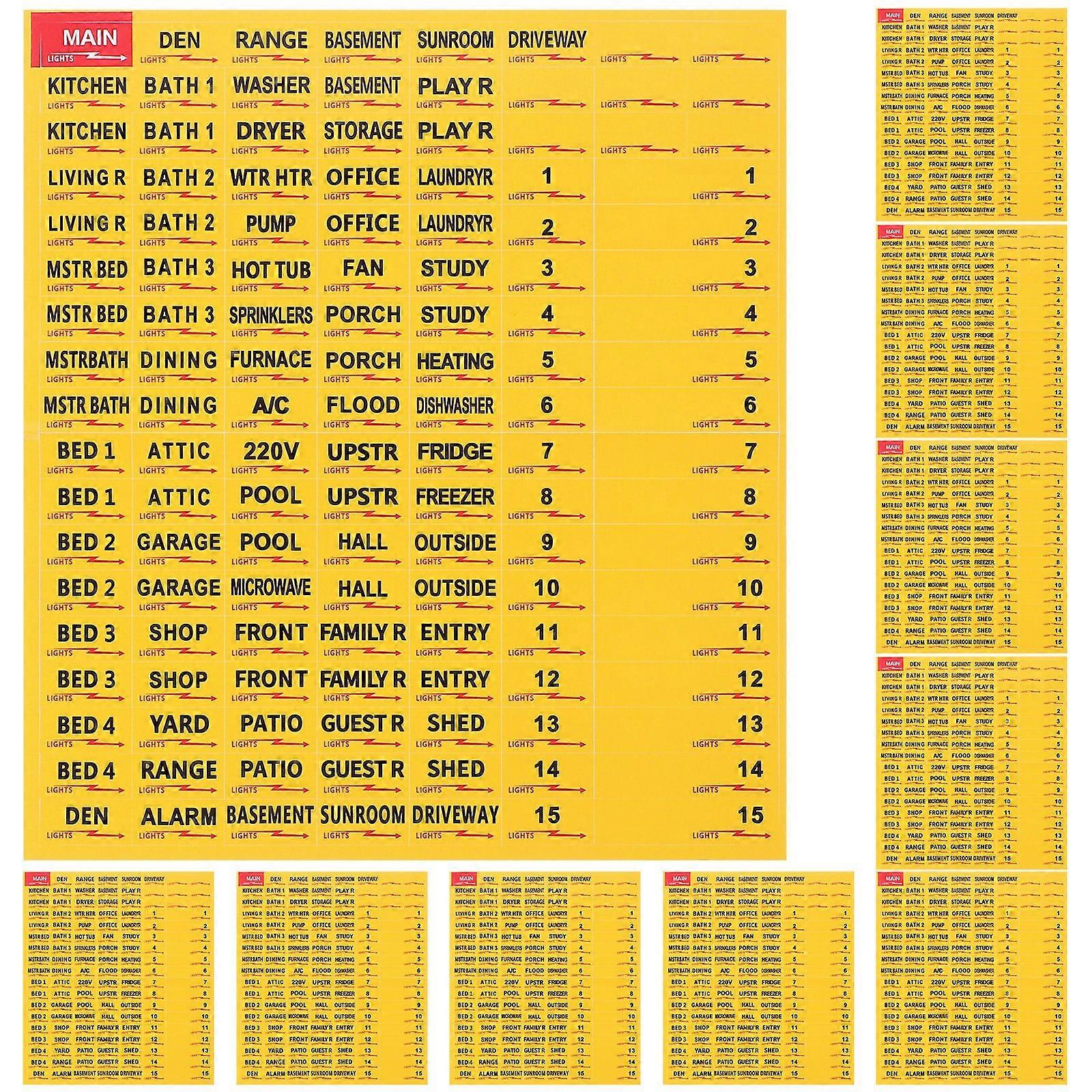 10 Sheets Electrical Panel Label Electrical Panel Labels Breaker Panel Label Circuit Breaker Sticker