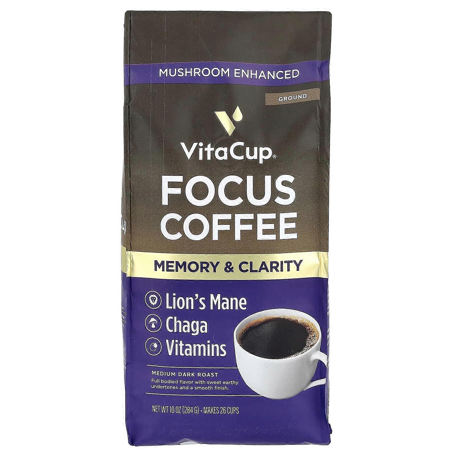 Focus Coffee, Ground, Medium Dark Roast, 10 oz (284 g)