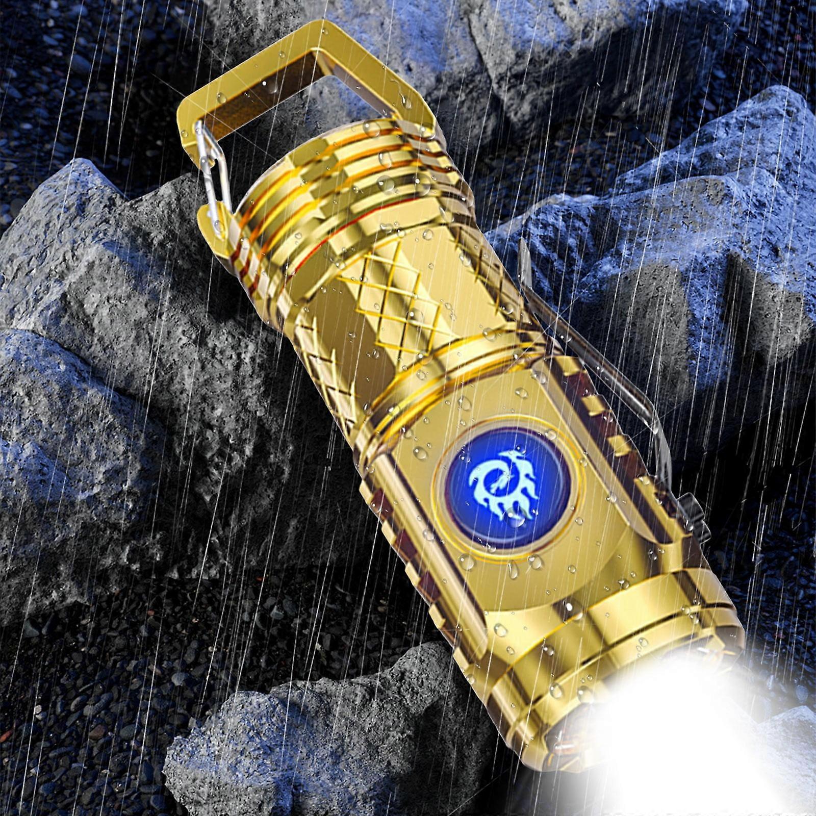 Rechargeable Waterproof Mini Flashlight, High Lumen Portable Camping Light, Compatible with Outdoor & Range Use