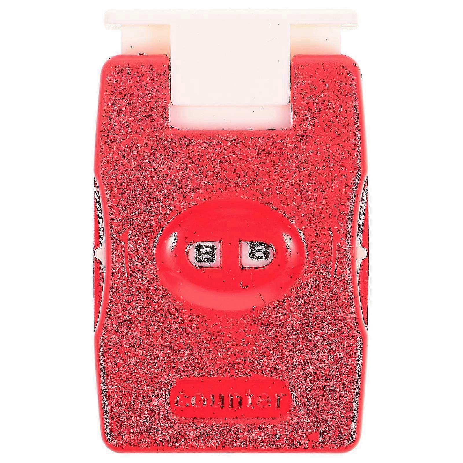 25-26 Manual Counter wiht Button Knitting Stitch Row Crocheting Counter Knitting Tool for Home Travel Use ( Red )