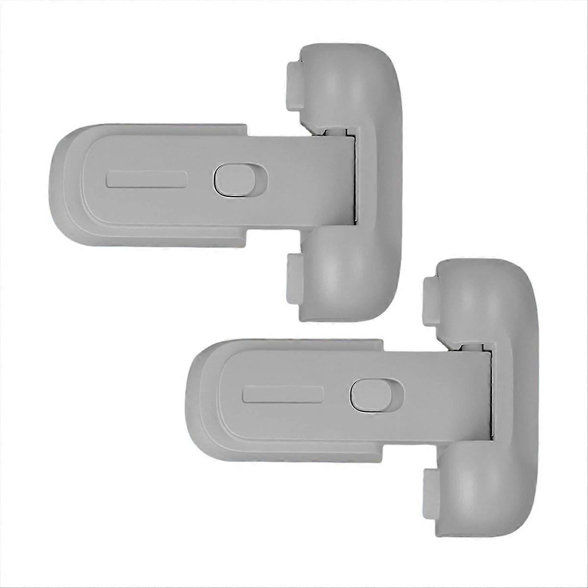 2Pcs Safe Fridge Lock, Child Proof Refrigerator Door Lock, Grey