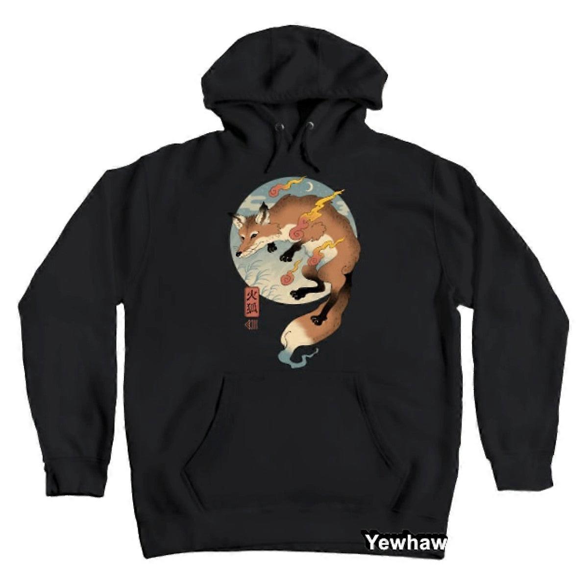 Fire Fox Ukiyo-e Hoodie