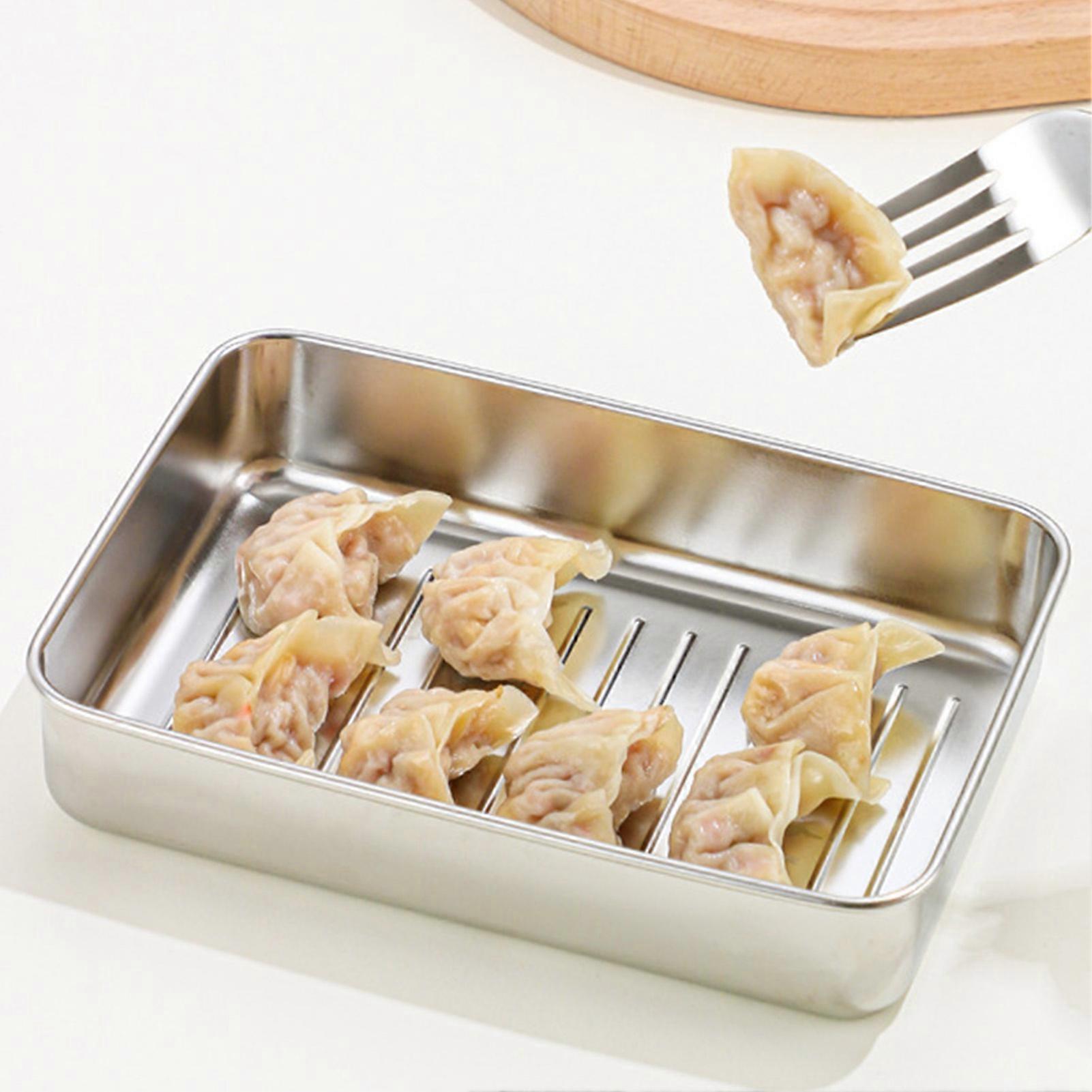 304 Stainless Steel Food Container with Sealed Lid Leak Proof Large Capacity Rectangular Metal Lunch Box 2000ML 