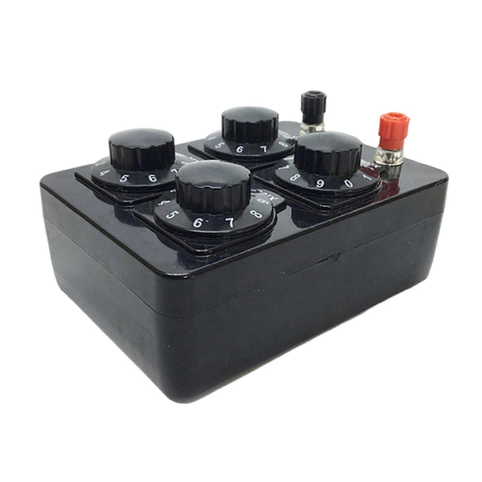 9999 Ohm Resistor Box 4 Adjustable Settings Resistance Box for Physics Experiments and Labs Multicolor
