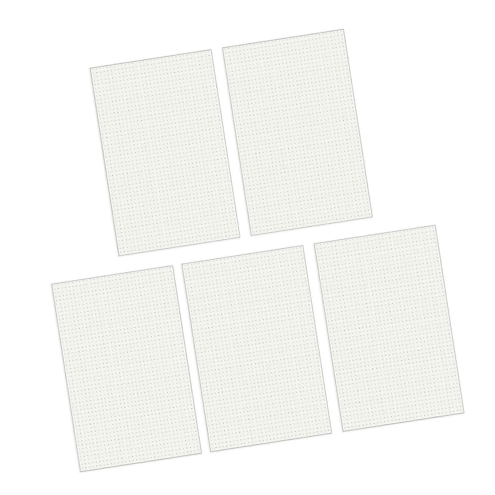 5 قطع Softcover دفتر الموضوع ملزمة مجلة الملاحظات لكتابة الرسم 60 صفحة غير مبطنة / منقطة / شبكة / مبطن 30 نقطة مصفوفة داخلية 