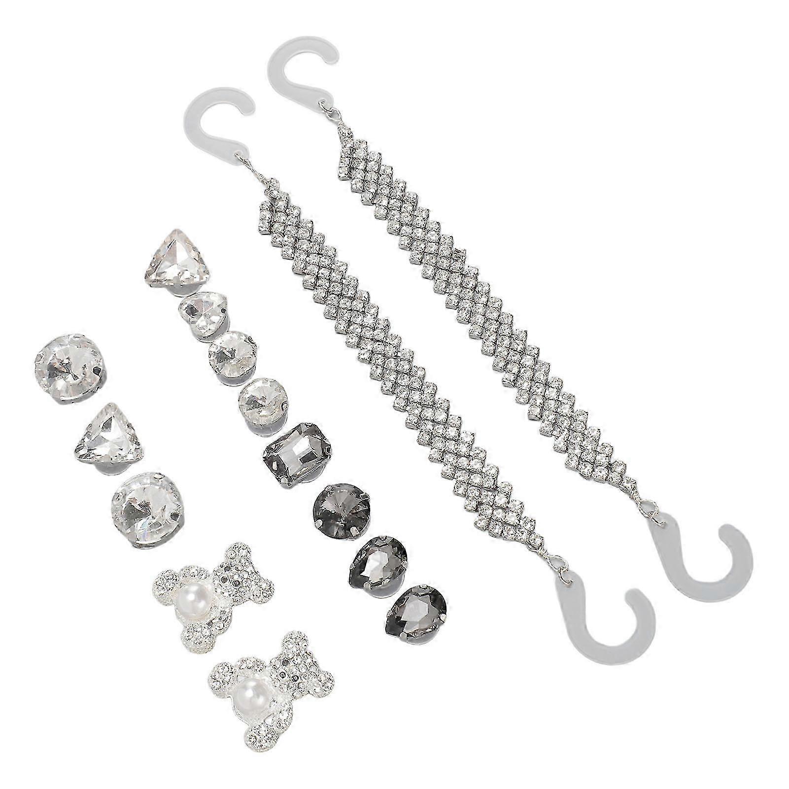 15Pcs Sparkling Shoe Accessories Durable Easy Install DIY Hole Decorations