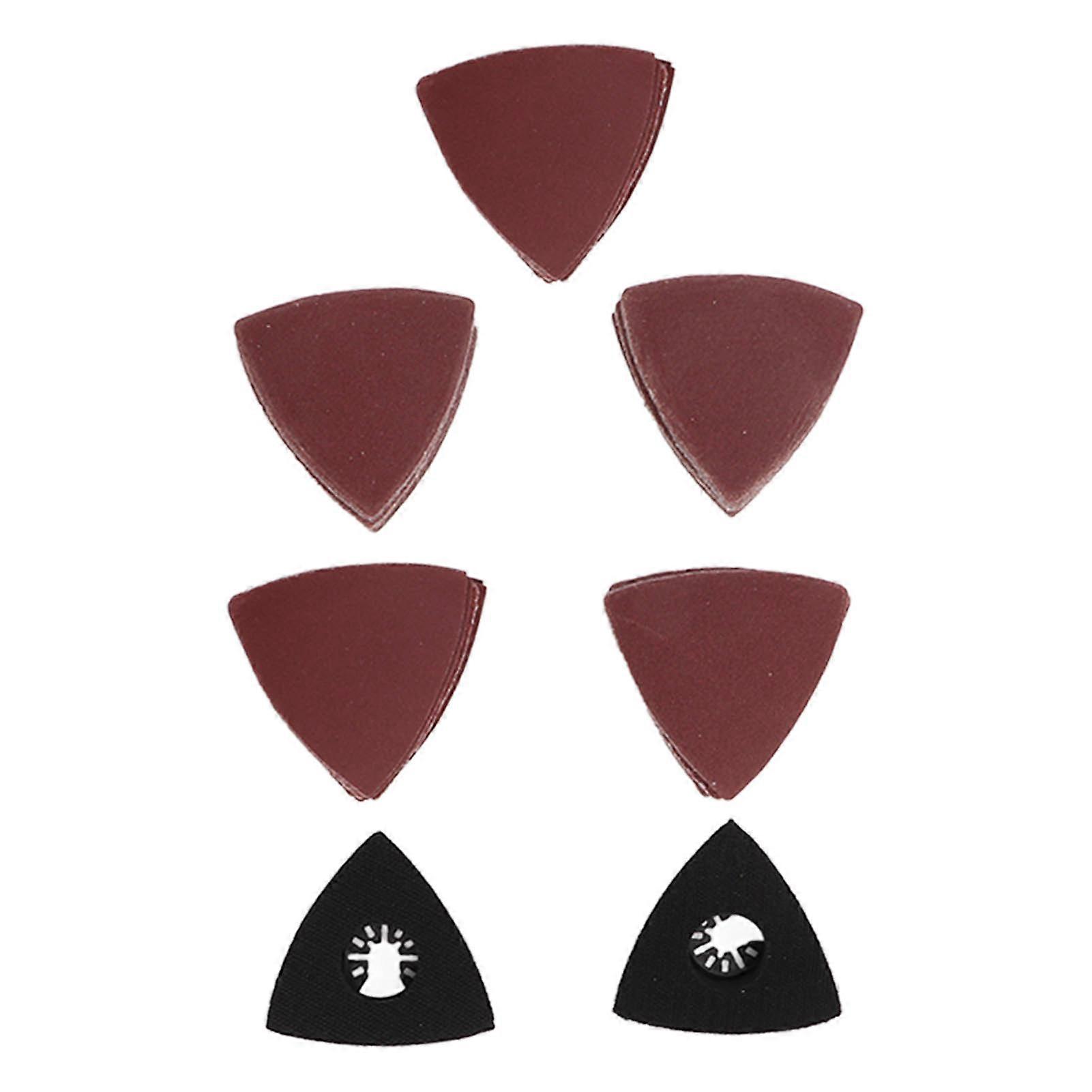 80mm Triangular Sandpaper Set Multifunctional Polishing Sanding Paper Replacement with Pads