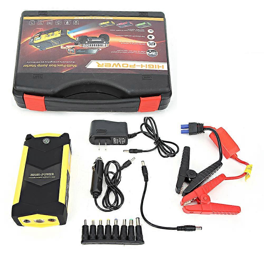 Car battery jump starter pack with LED charger
