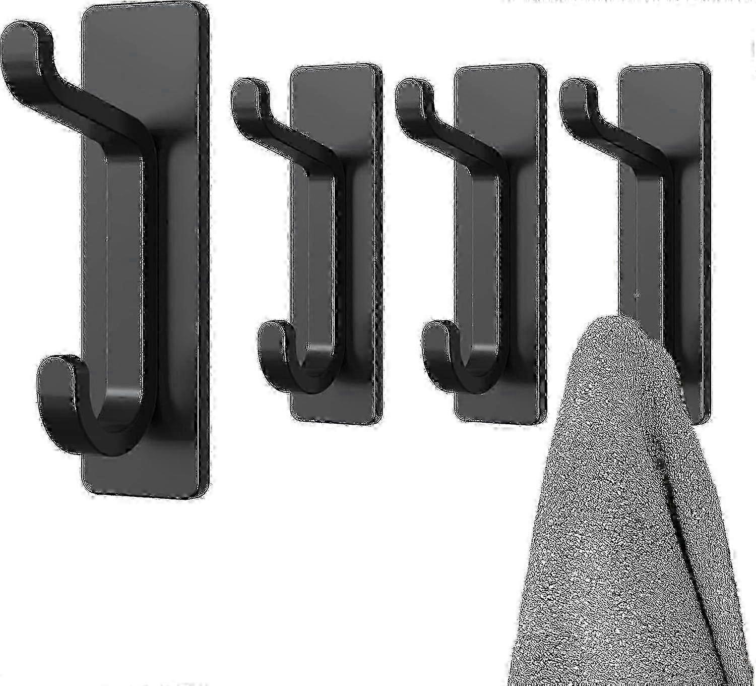 Waterproof Rust-Resistant Adhesive Wall Hooks for Towels in Bathroom & Kitchen - No Drilling Needed - Complete Set