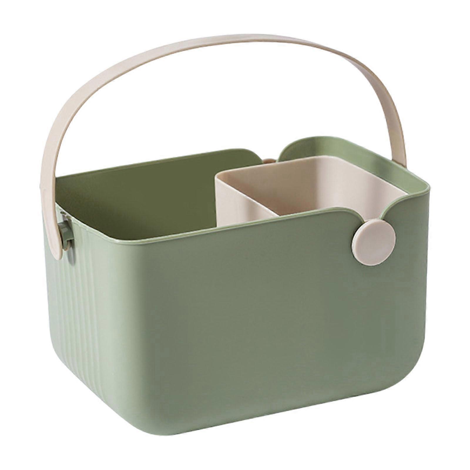 Waterproof Bath Storage Box Easy To Clean Space Saving Green Color Contrast For Tidy Home Environment