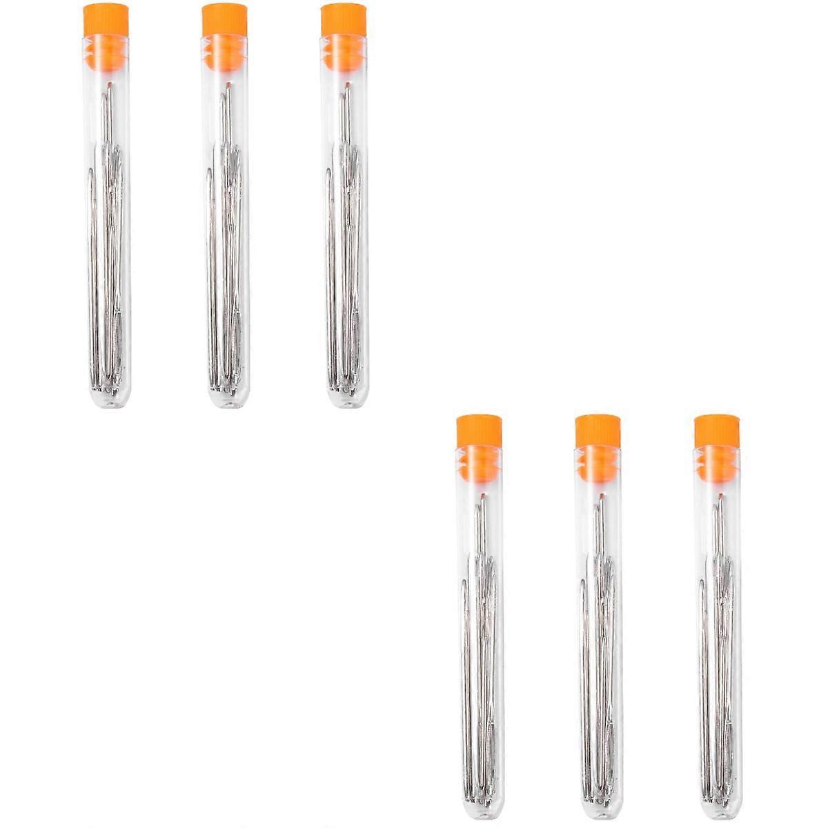 Large Eye Stitching Needles Embroidery Storage Bottles Clothes Sewing for Knitting