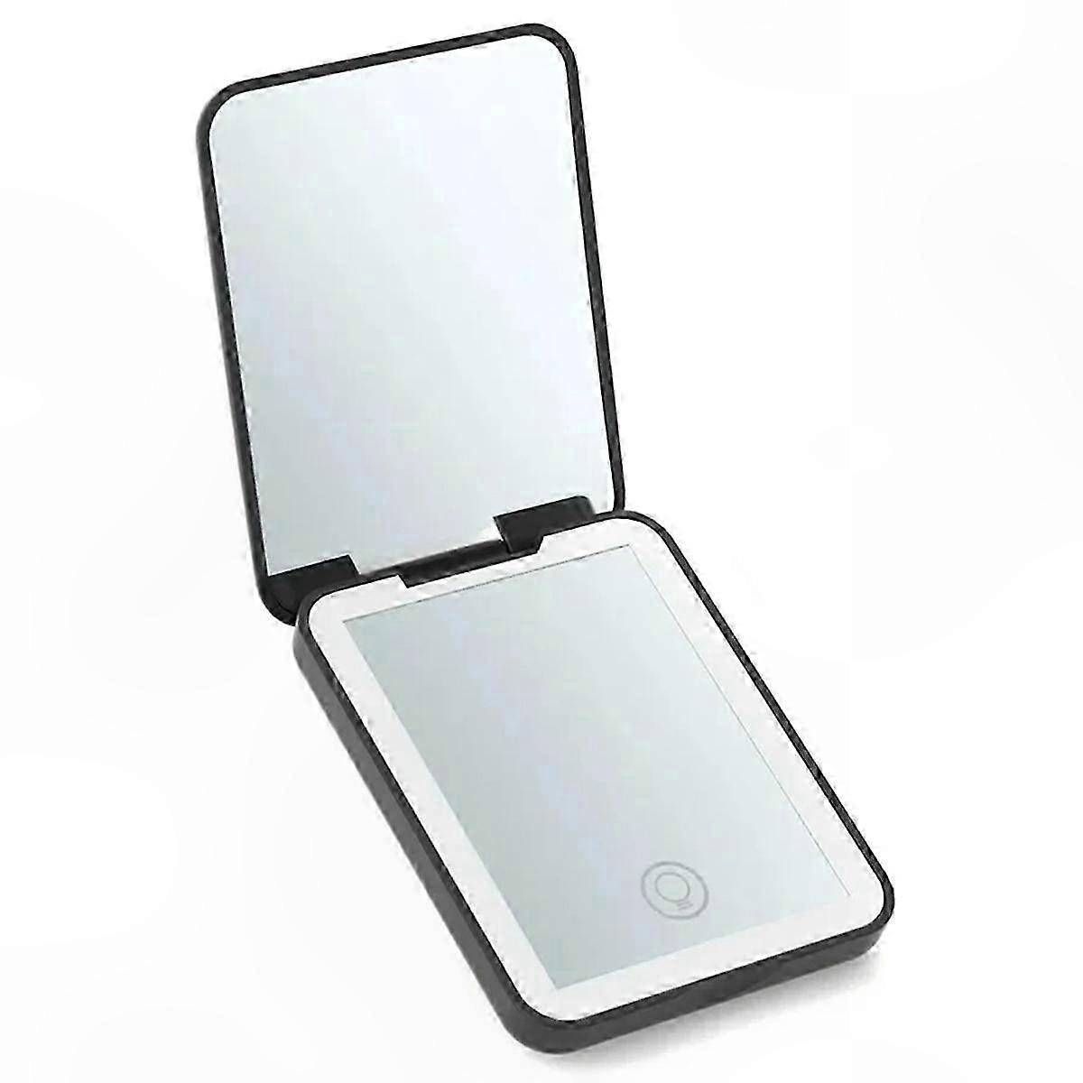 Compact Folding Vanity Mirror with Lights, Portable Makeup Mirror