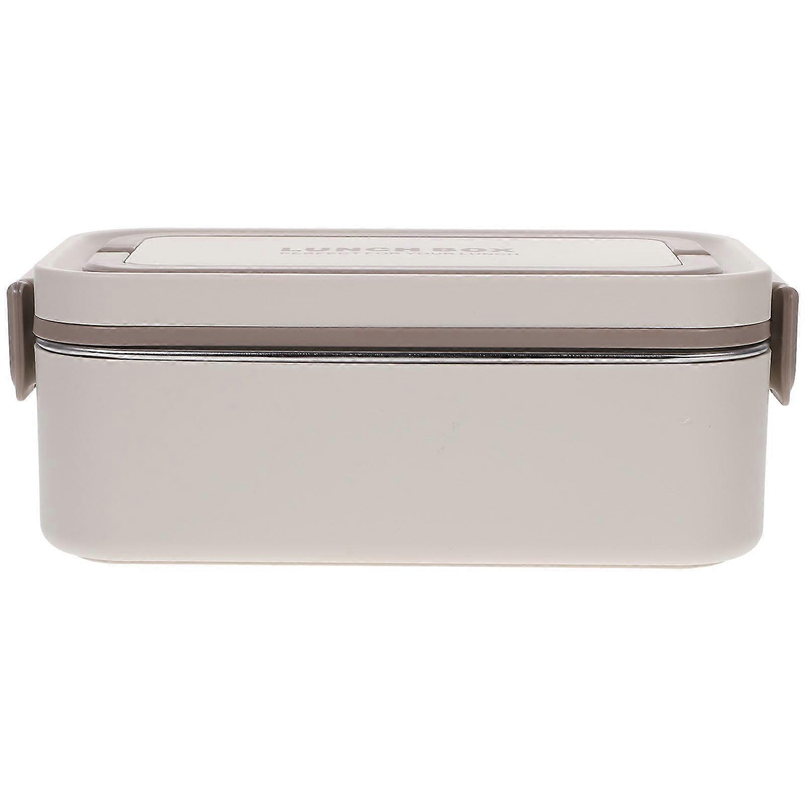 Square Lunch Box Outdoor Bento Container Food Prep Containers Convenient Stainless Steel Pp Student