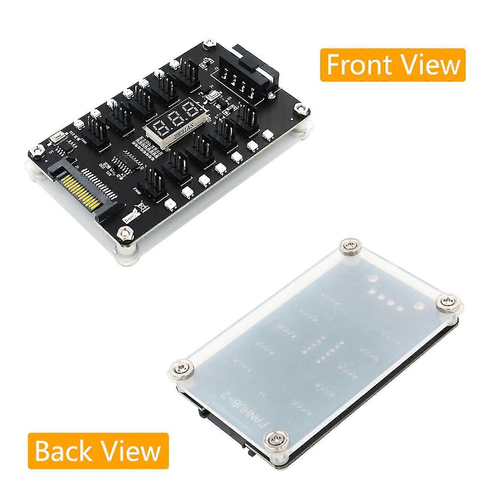 Fan Hub Motherboard 1 To 10pin 3/4pin Fan For Sata 4pin Pwm Cooler Splitter 12v