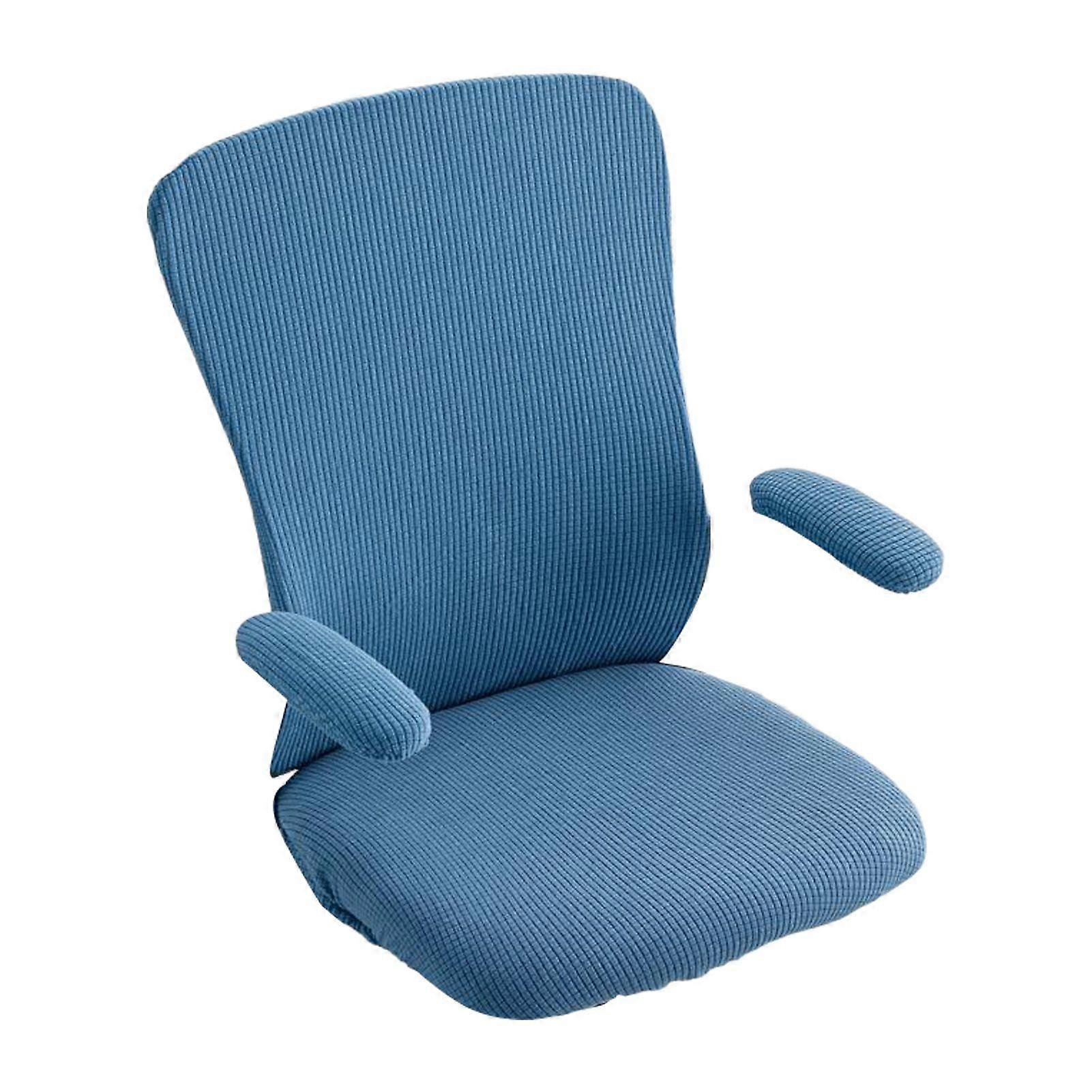 Elastic Office Chair Covers Set Universal Stretchable Protective Slipcovers Armrest Pads Cushion Backrest for Computer Desk Rotating Gaming Chairs