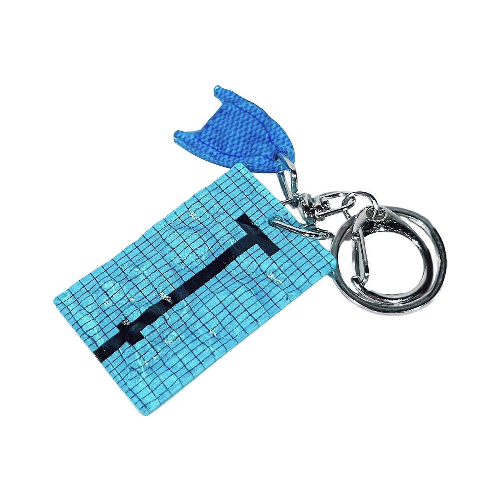 Swimming Pool Keyrings Pendant Keyholders Stylish Keychains Wavy Keychain Car Key Rings for Bag Decoration Multicolor