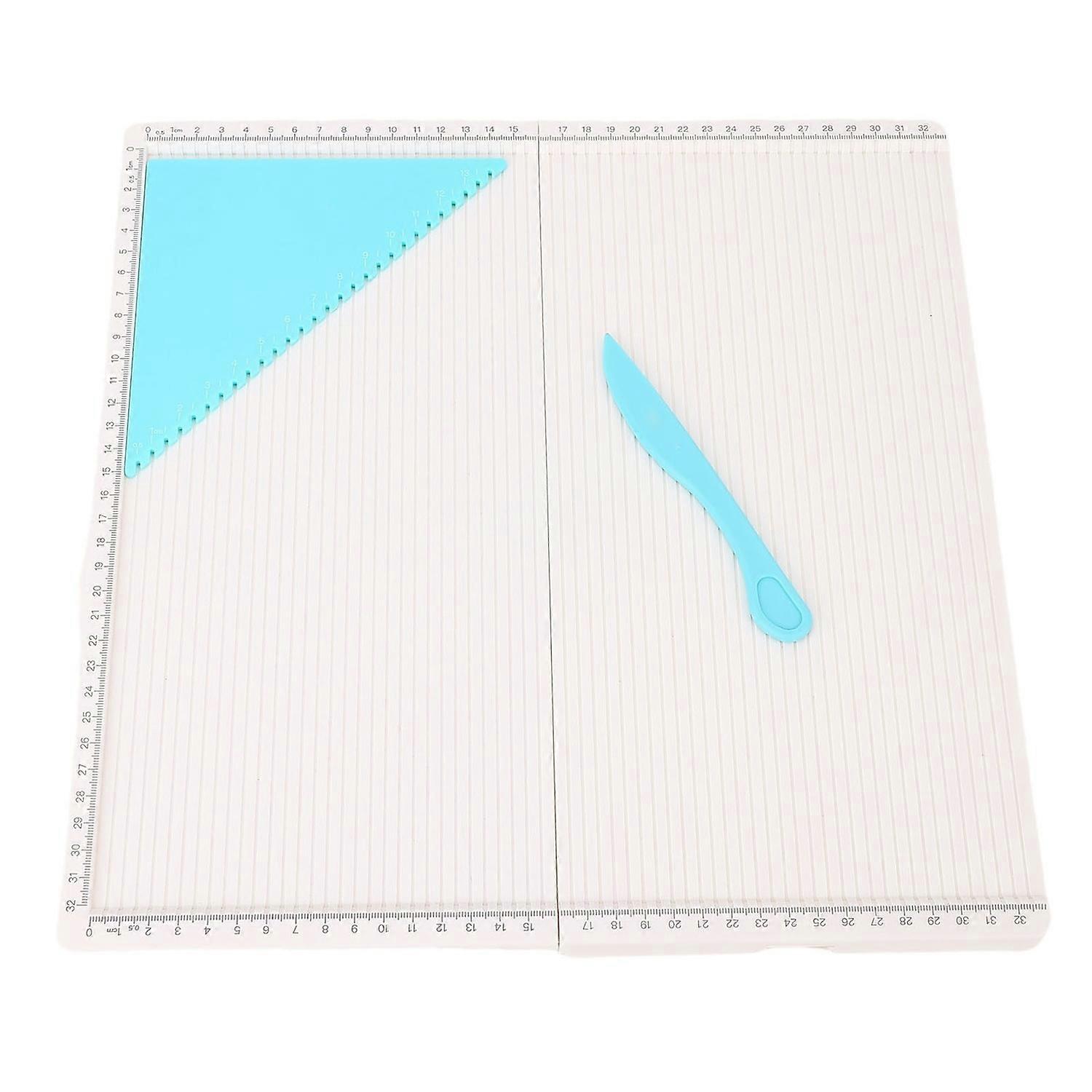Folding Scoring Board with Triangular Tool 320x320mm Scoring Plate for Making Card Envelope Photo Pa