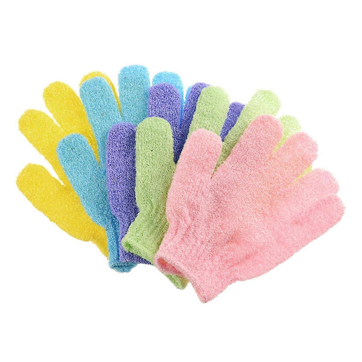 Exfoliating Bath Gloves, DualSided, 20Pack, Machine Washable, For Body Scrub And Deep Cleansing, Assorted Colors