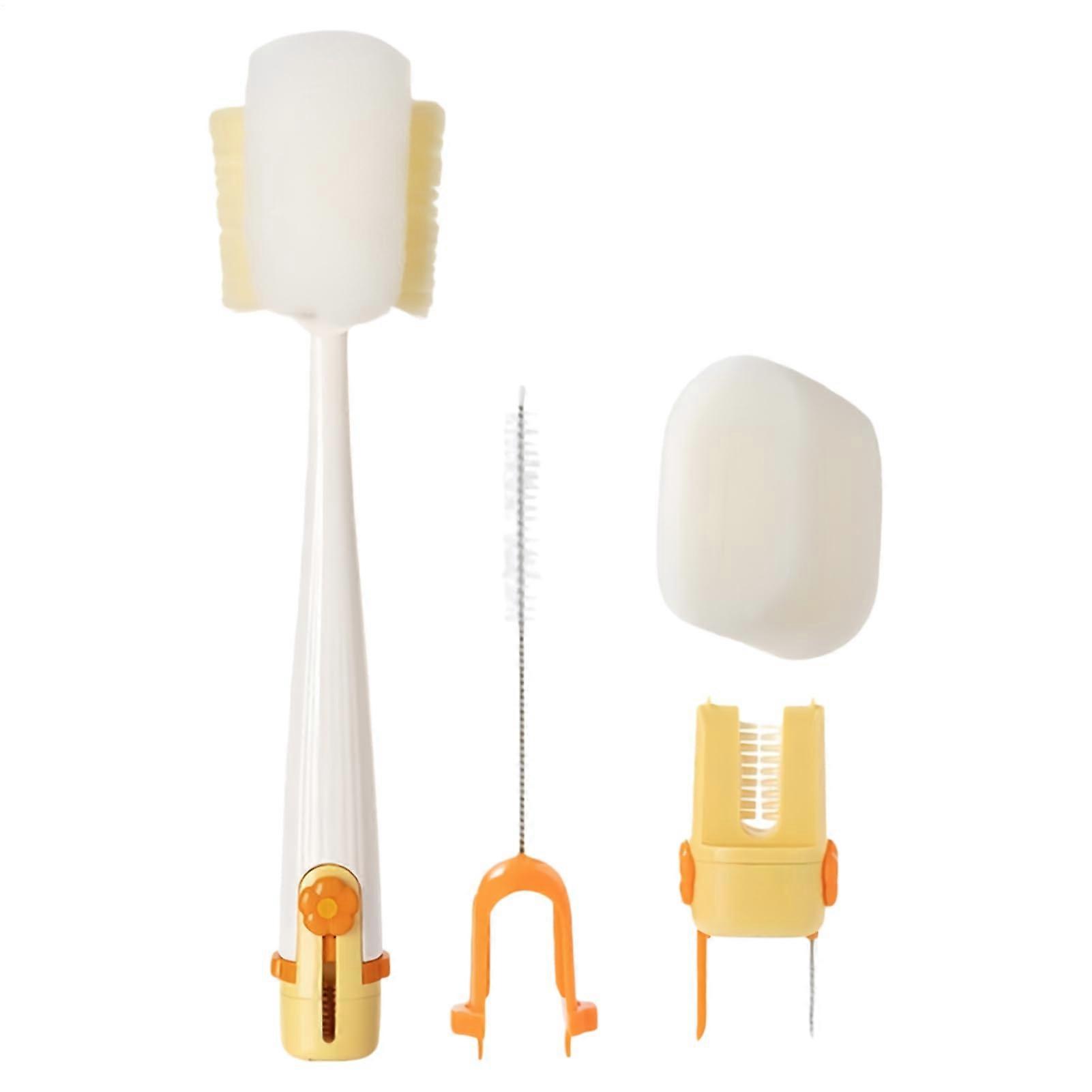 Bottle Brush Set with AntiSlip Handle for Cup and Bottle Cleaning, Ideal for Travel, Camping, Picnic