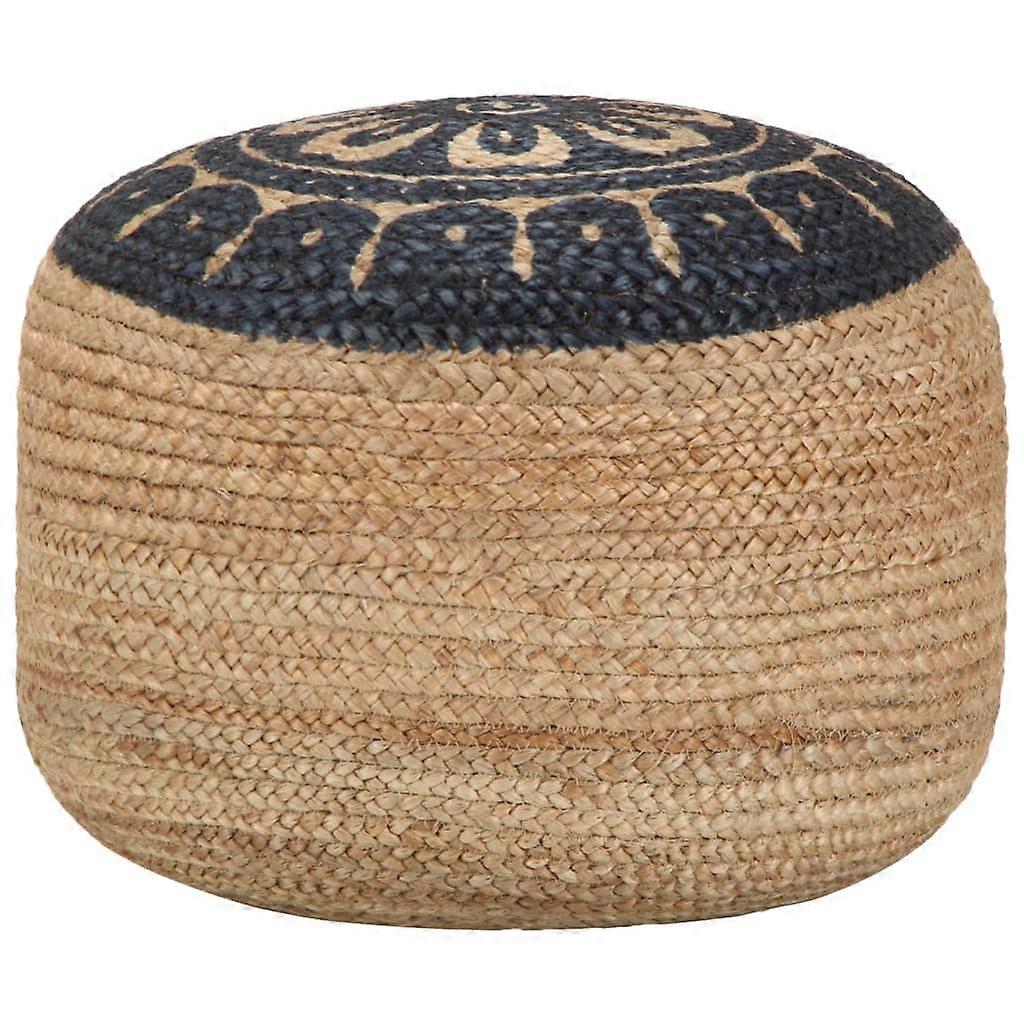 Handmade Pouf Blue 45 x 30 cm Jute
