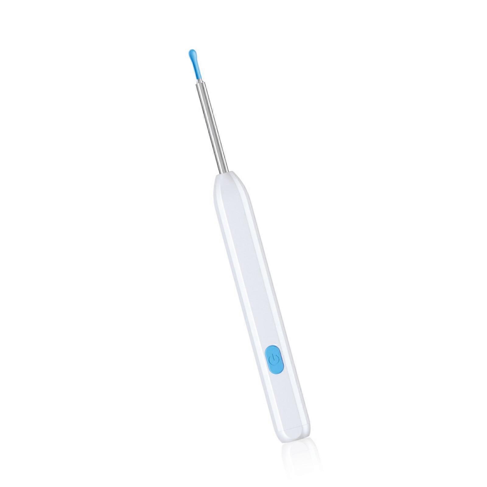 Rechargeable Ear Cleaner With High Resolution Camera Live Monitoring Lighting Strong ABS Material Ergonomic Design  White