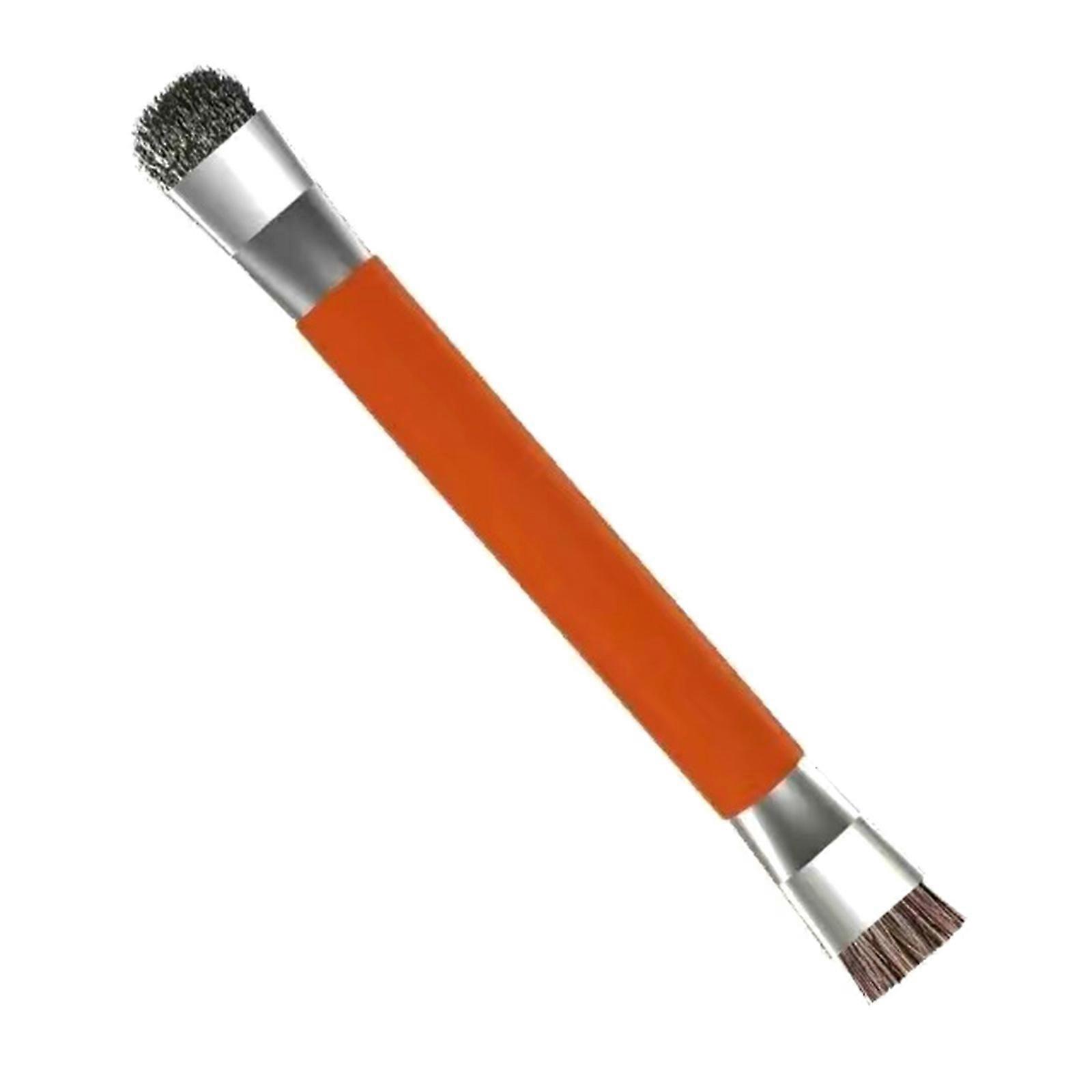 Anti Static Brush ESD Safe Double Headed Brush for PCB Welding and Sensitive Electronics Maintenance  Orange