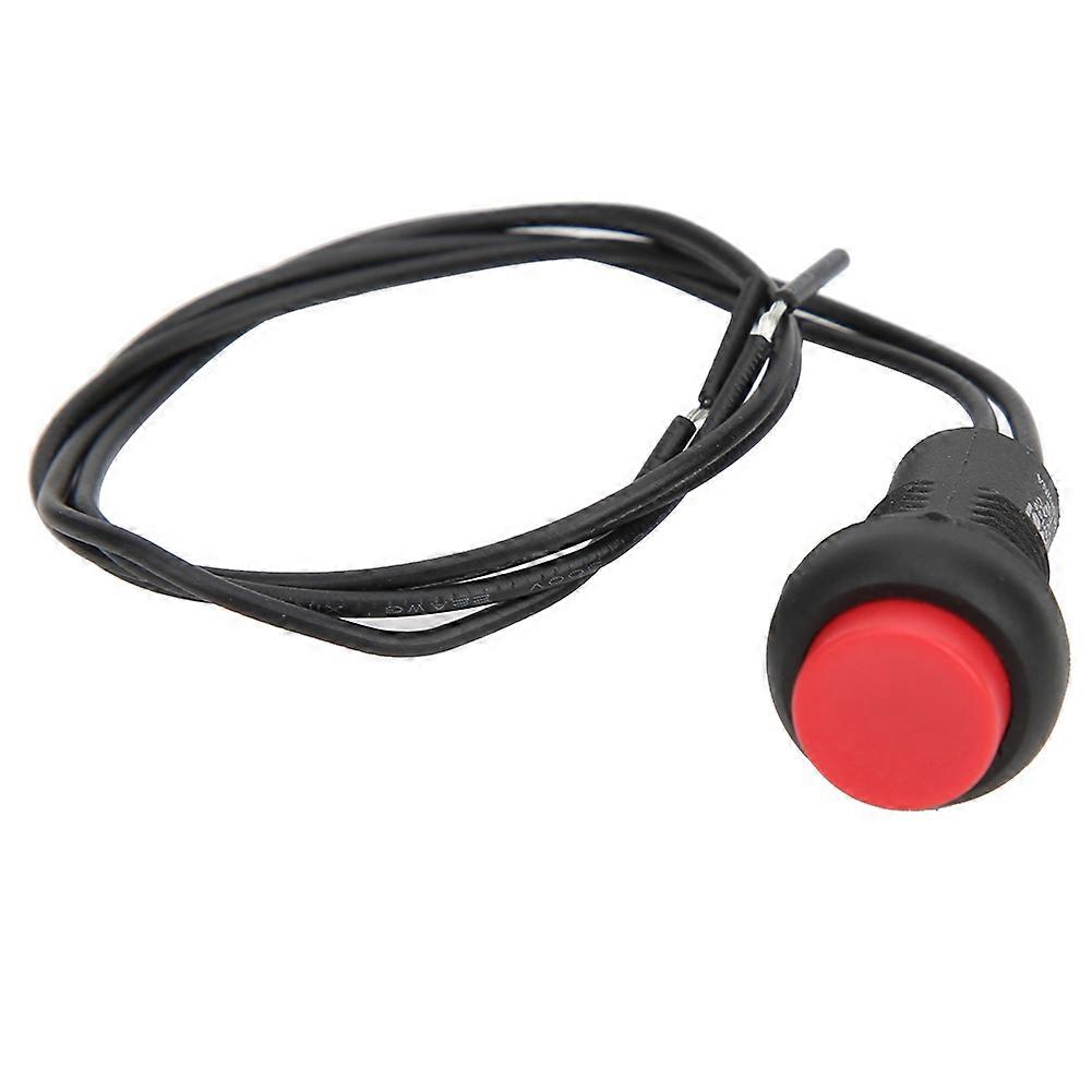 A4127 Waterproof Round Push Button Switch 12mm with Light Self-Locking Lead