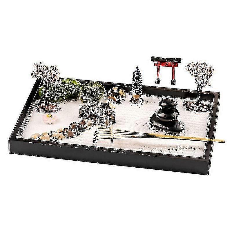 Κιτ Zen Garden - Αξεσουάρ Zen Garden με εργαλεία από μπαμπού, Μίνι Zen Garden για γραφείο - Επιτραπέζιο Zen De