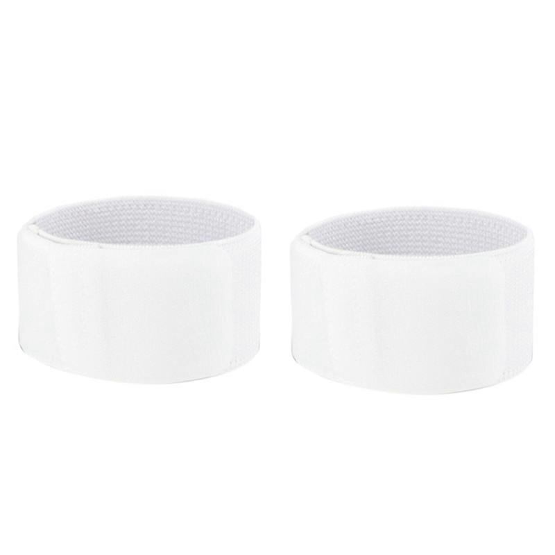 1 Pair Soccer Shin Guard Stay Fixed Bandage Tape Shin Pads Prevent Drop Off Adjustable Elastic Sports Bandage,White