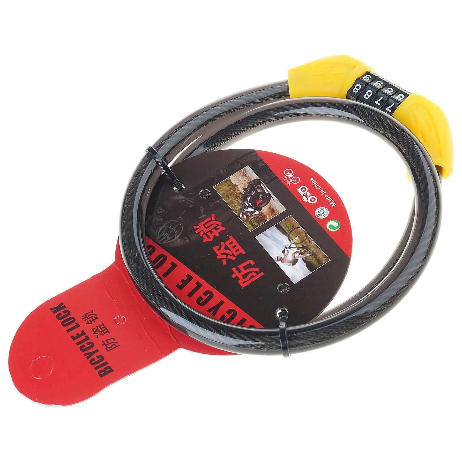 Modernt vikbart cykellås multifunktionellt zinklegeringar cykellås studentcykellås för utomhusälskare gul