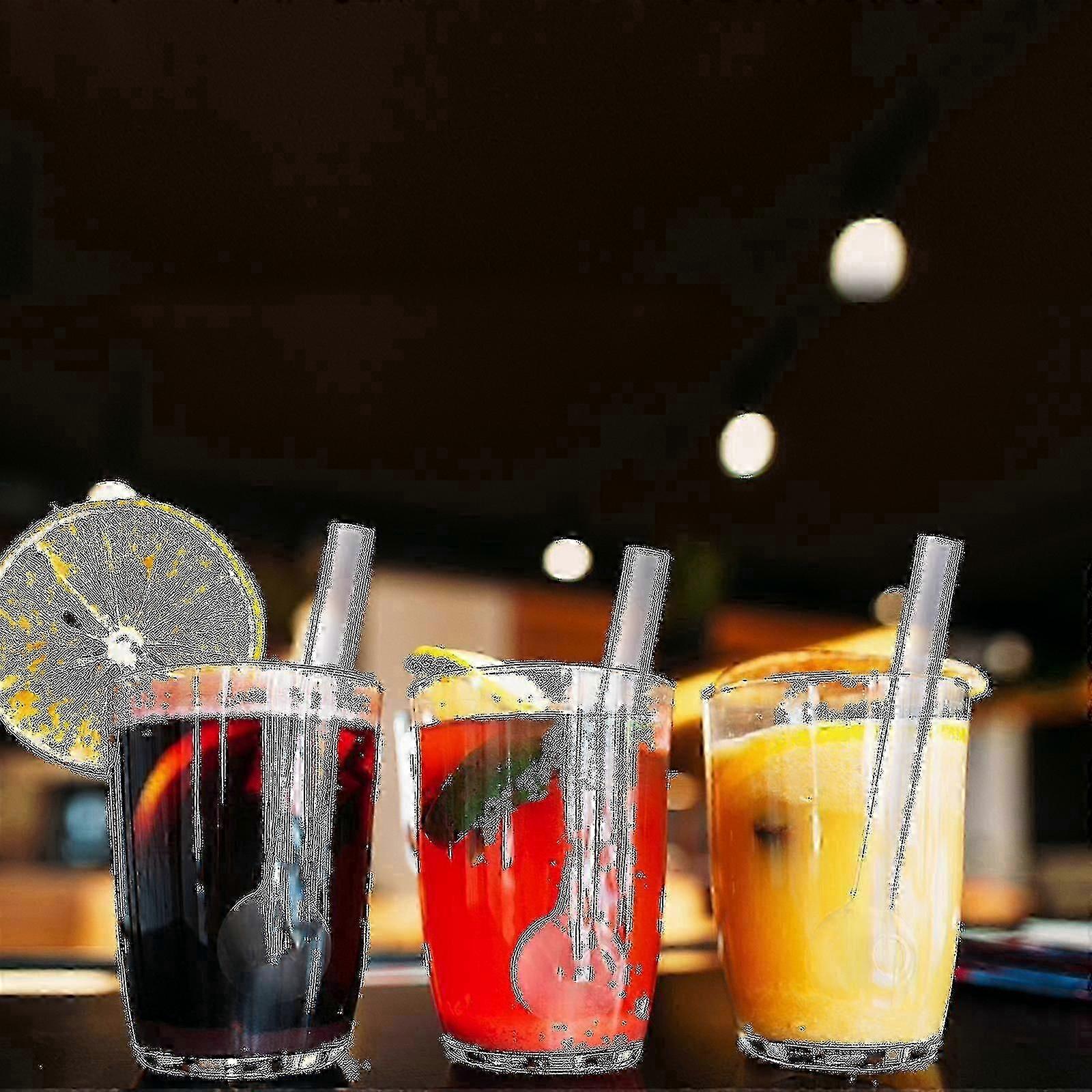 Reusable glass drinking straws Pyrex ecofriendly 10 pcs pack