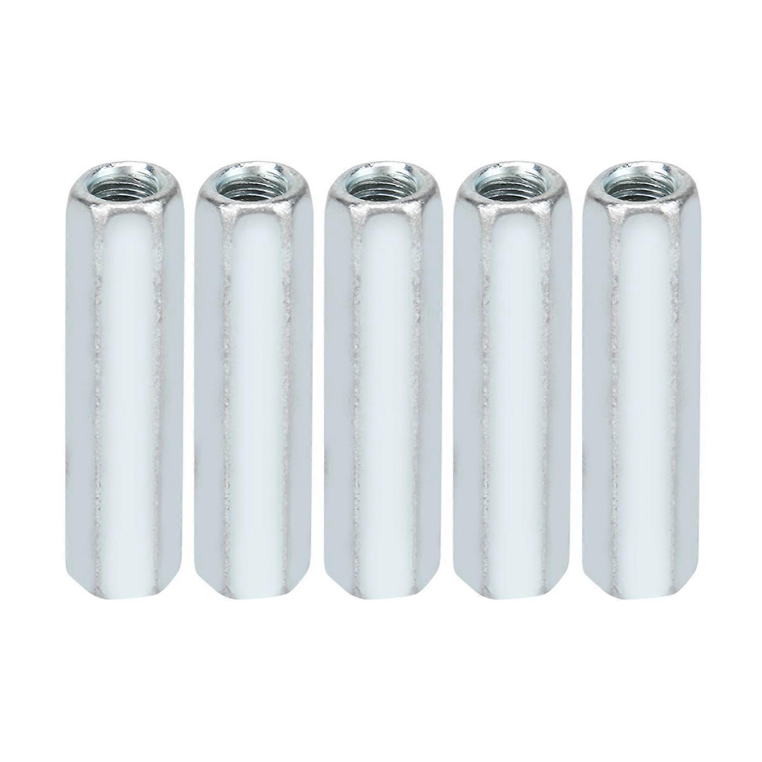 5pcs M6 * 40 Long Rod Nut Hex Hexagonal Sleeve Nut Standoff Threaded Fasteners