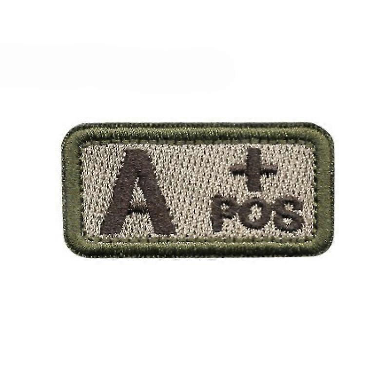Full Embroidery Patches Blood Type Positive Negative Military Tactics Badge for Backpack Hook Loop Outdoor Army A B O AB Emblems