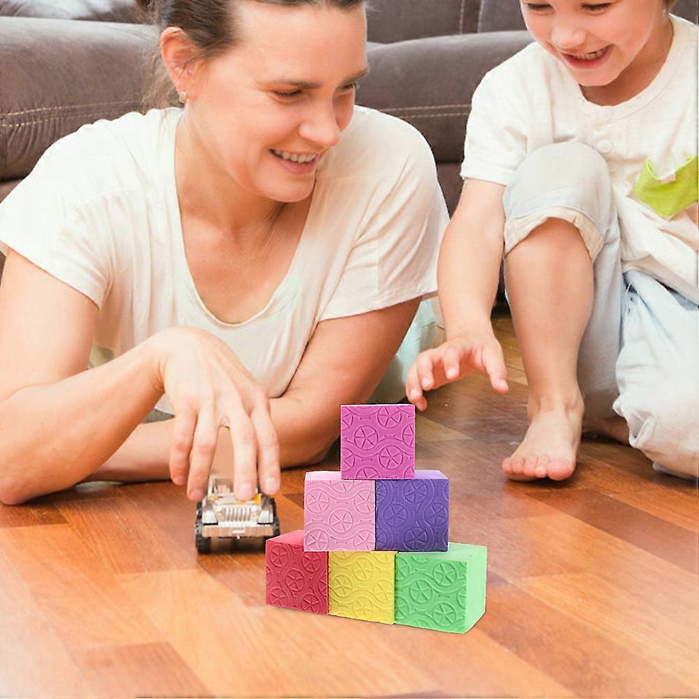 Foam Building Blocks Square Cube Colorful Preschool Teaching Aids 3.50X3.50X3.50CM Spatial Imagination 50Pcs