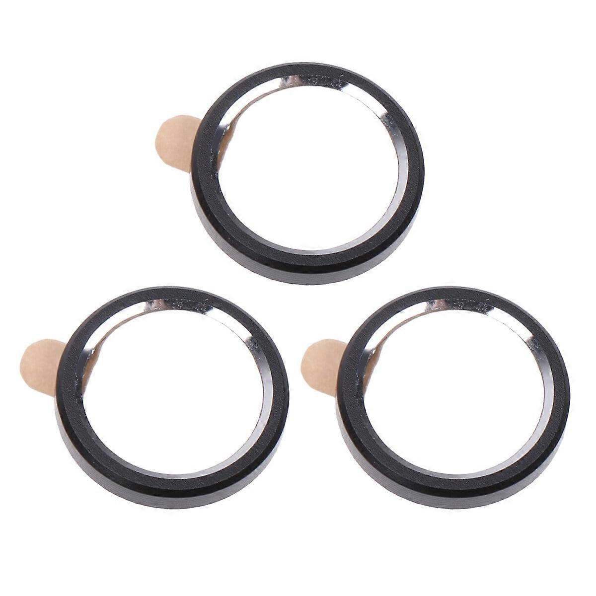 3pcs Metal Camera Lens Protector Ring Case for iPhone XR (Black) - Compatible with iPhone XR