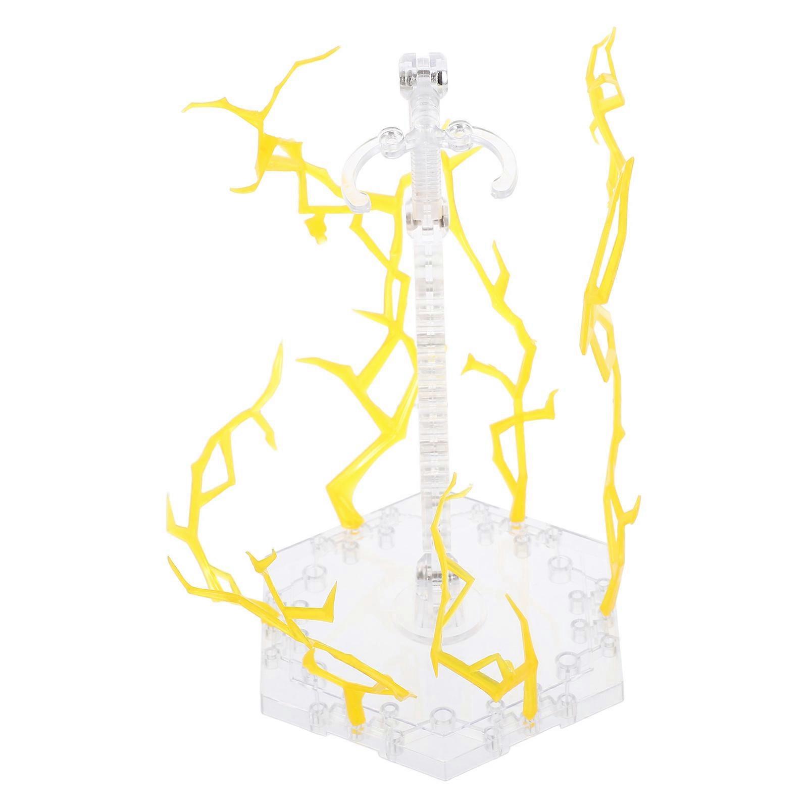 Yellow Action Figure Stand for Posing and Display with Adjustable Support Base