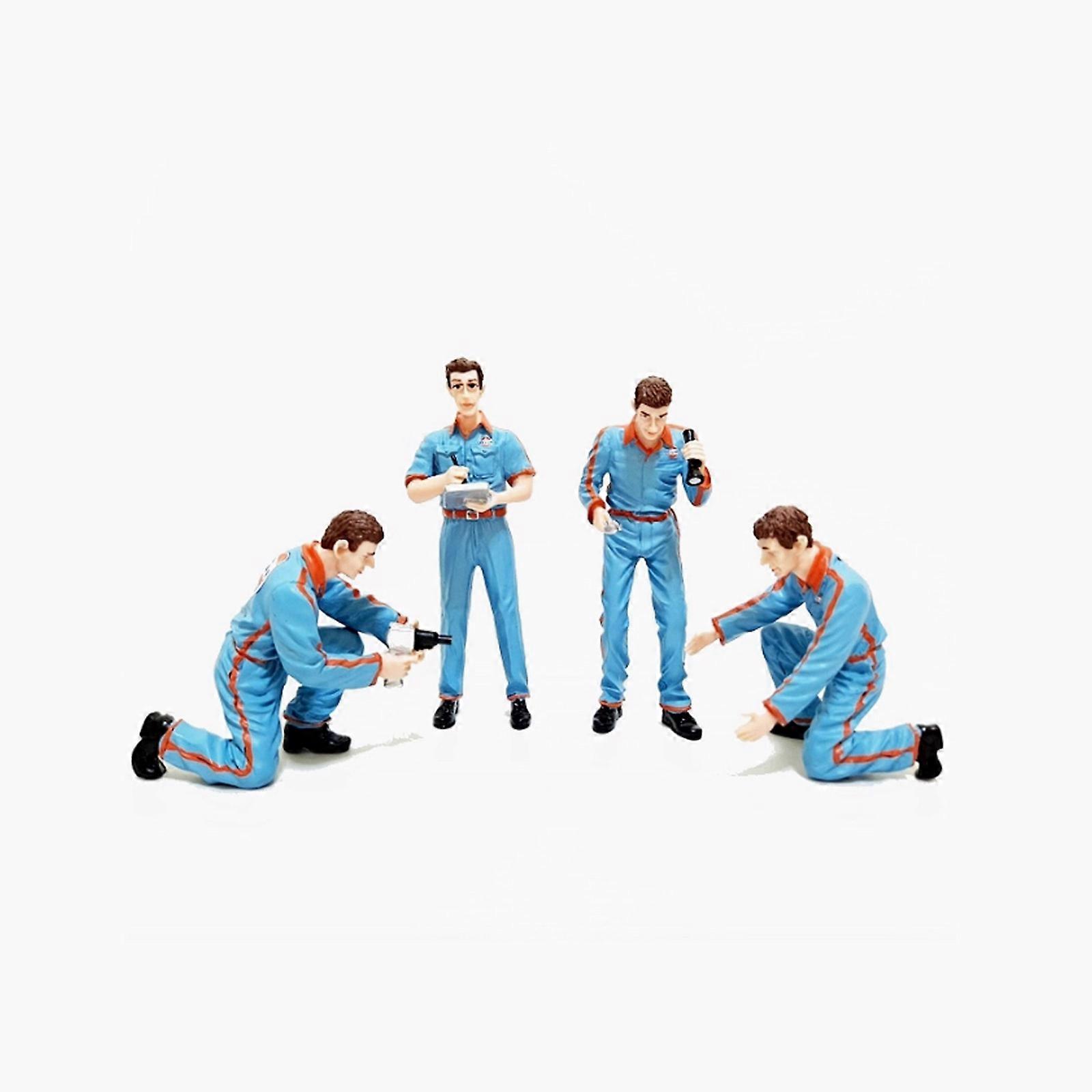 Diorama 1:18 Garage Repair Worker Figure Model Set Workshop Scene Display Model