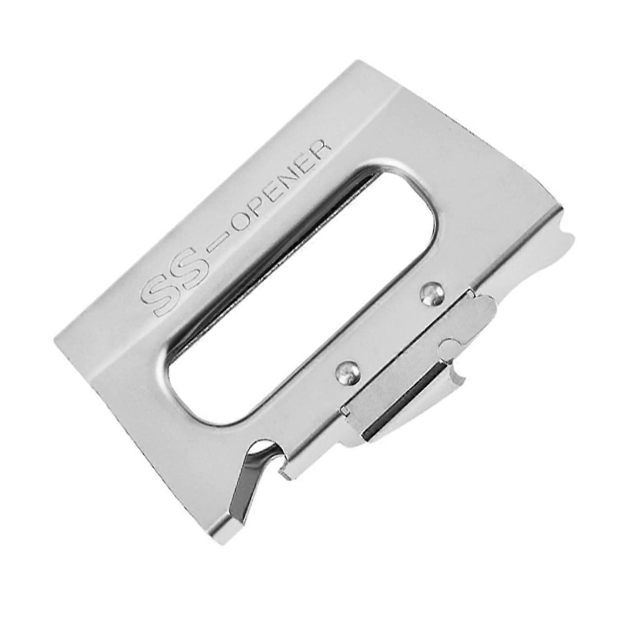 Stainless Steel Handheld Can Opener with Ergonomic NonSlip Grip and Manual Bottle Opener for Jars, Camping, Home