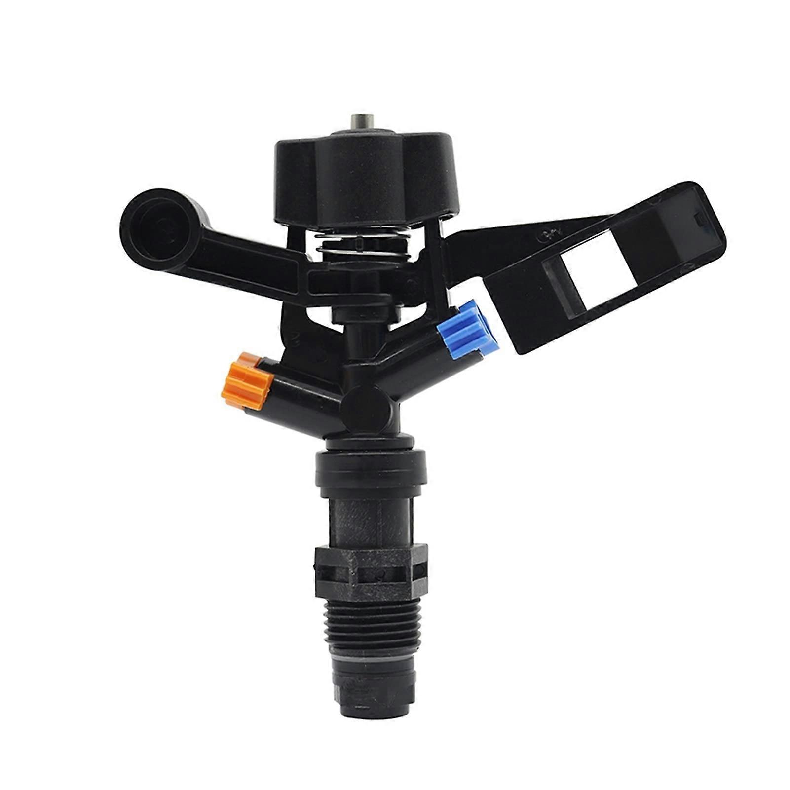 Garden Sprinkler 360° Auto Rotation Rocker Arm for Even Lawn Irrigation 1/2' Thread 20 Pcs Black