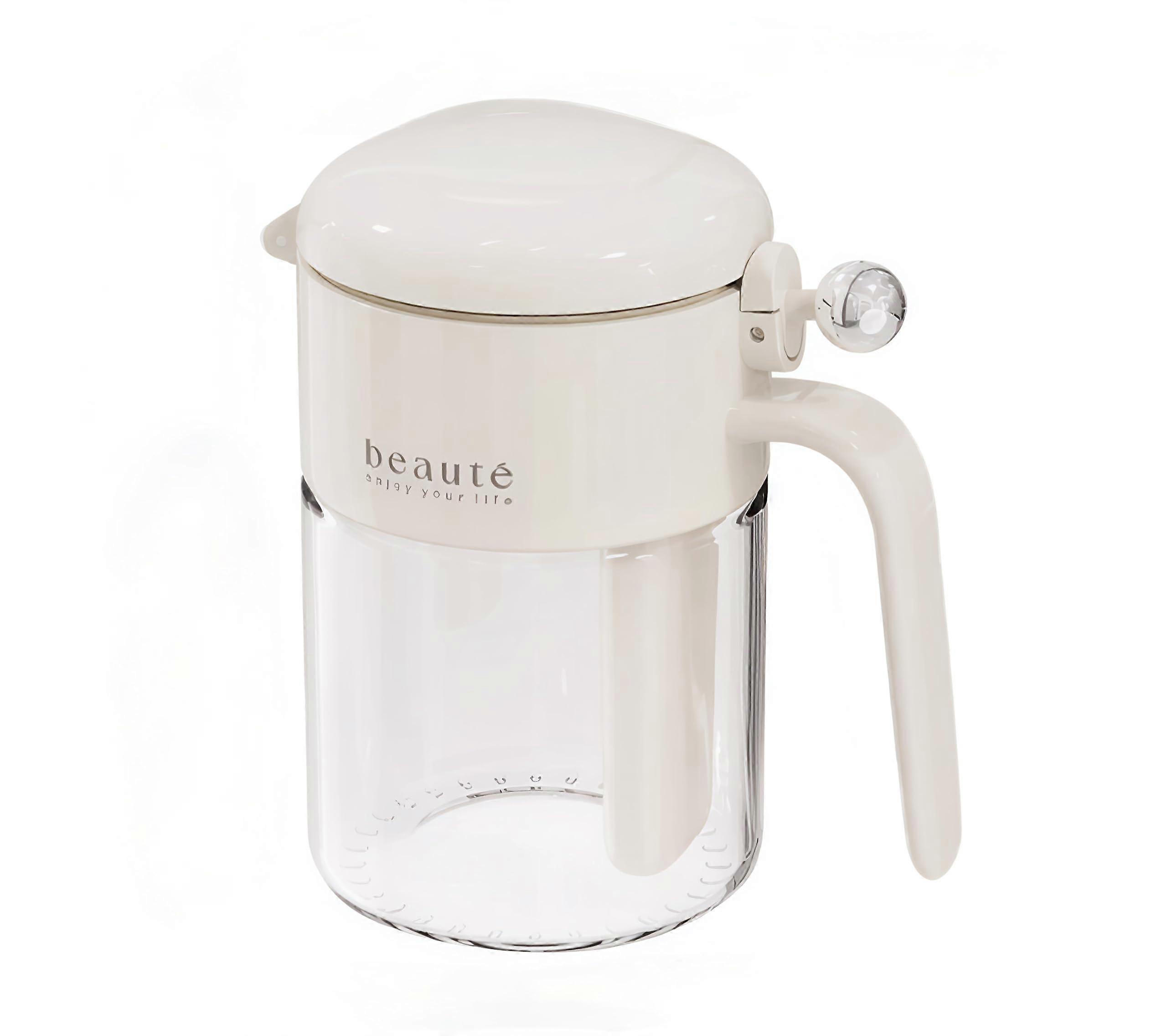 Glass Spice Jar with Spoon, Airtight 400ml Seasoning Container, OneHanded Lid, Clear Durable Design