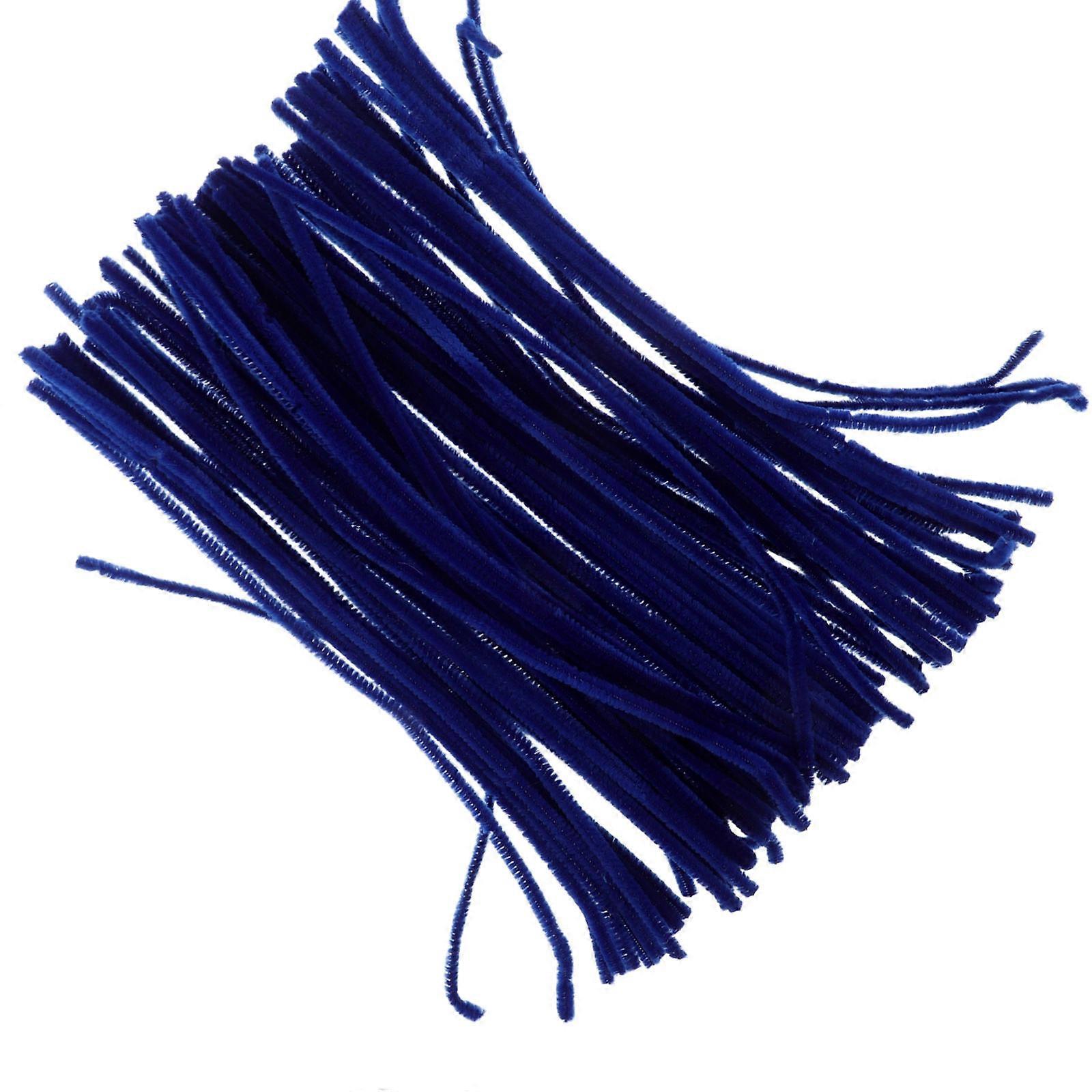 Blue Plush Twisted Sticks for Crafting 200Pcs DIY Project Chenille Stems