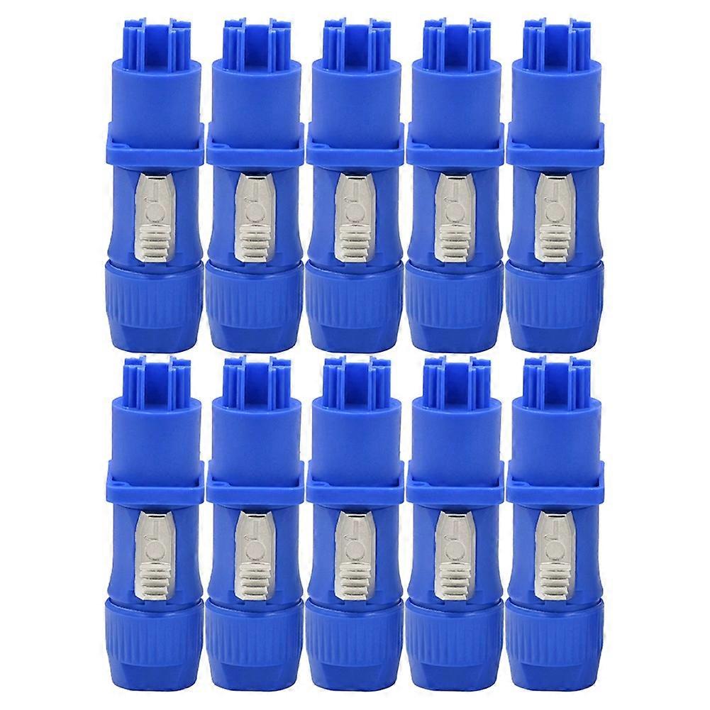 10pcs Powercon Connector Input and Output Set, Suitable for Nac3fca Powercon Power Connector Plug Blue