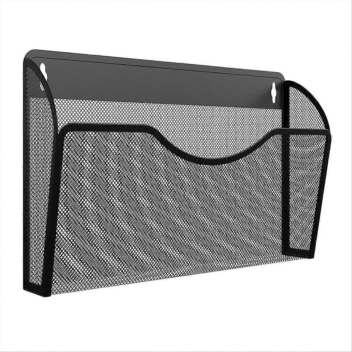 1-Tier Magnetic File Holder-File Folder Organizer, Capacity Office Hanging Magazine Rack for Refrigerator, File Cabinets