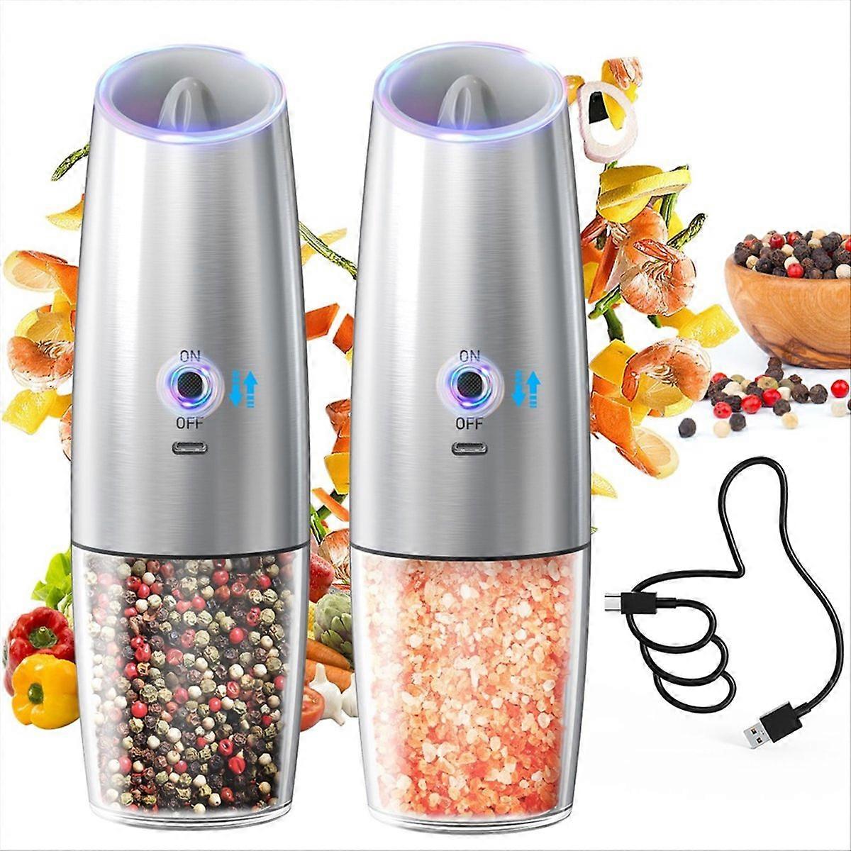 Electric Salt and Pepper Grinder Set