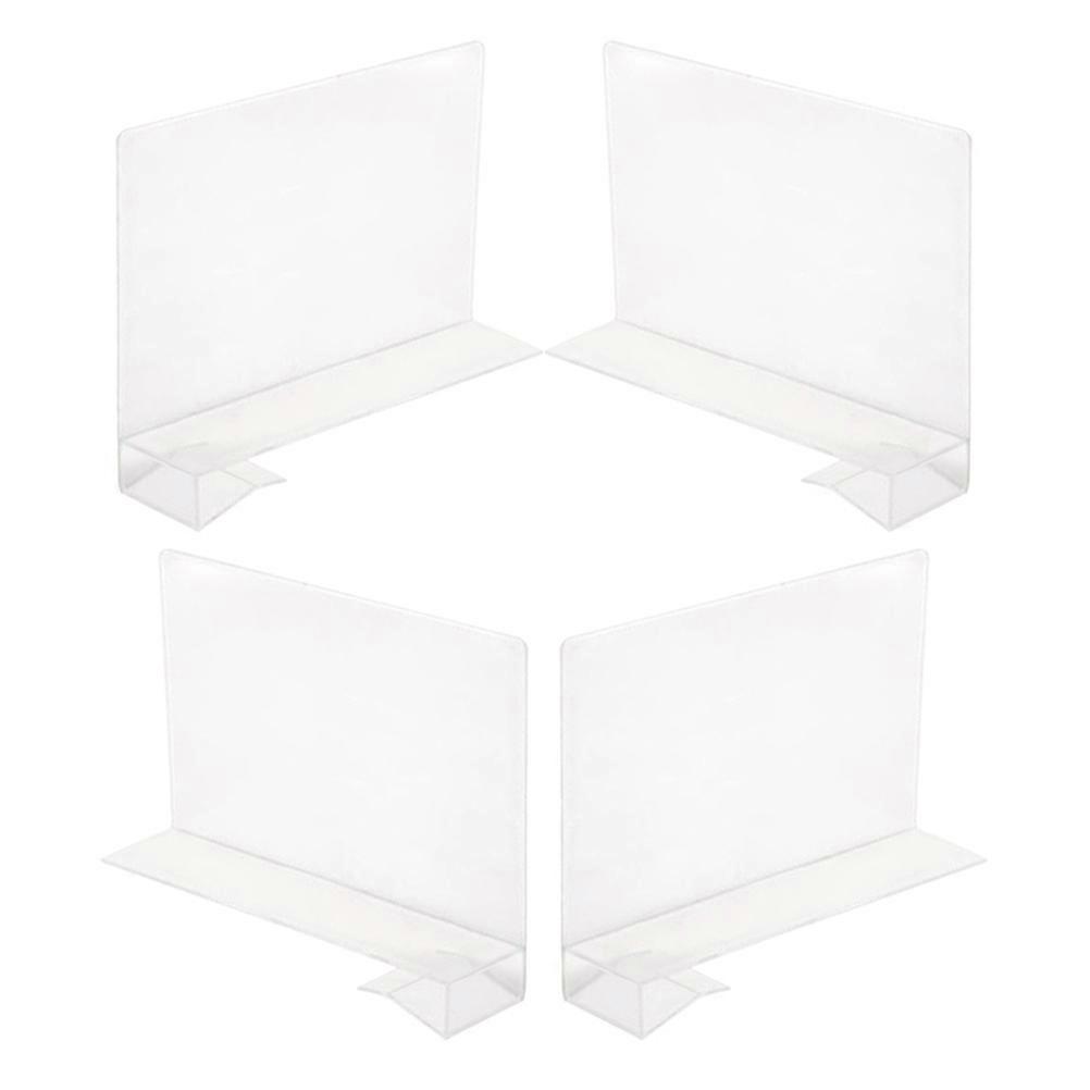 4Pcs πολυλειτουργικά διαχωριστικά ραφιών Διαχωριστικό βιβλίων βιβλιοθήκης Πλαστικά διαχωριστικά ραφιών ντουλάπας