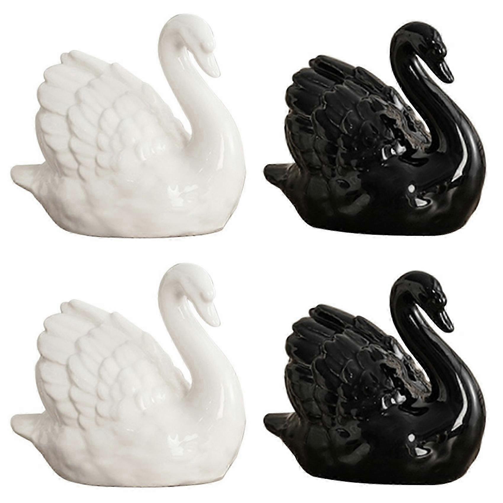 Swan Couple Decor for Coffee Table or Desktop Elegant Arrangement