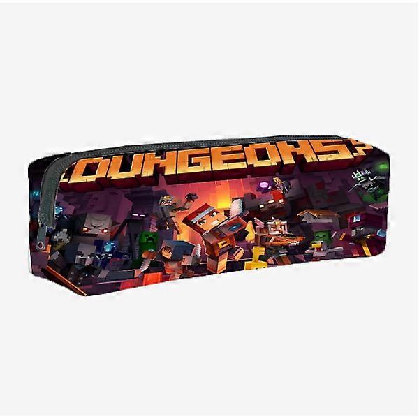 New Minecraft game accessories student school bag large capacity student zipper pencil case pattern 13